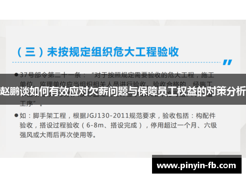 赵鹏谈如何有效应对欠薪问题与保障员工权益的对策分析
