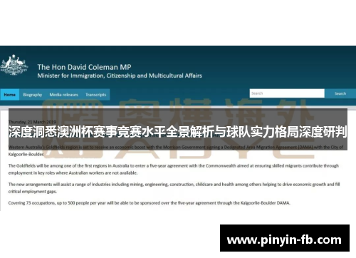 深度洞悉澳洲杯赛事竞赛水平全景解析与球队实力格局深度研判
