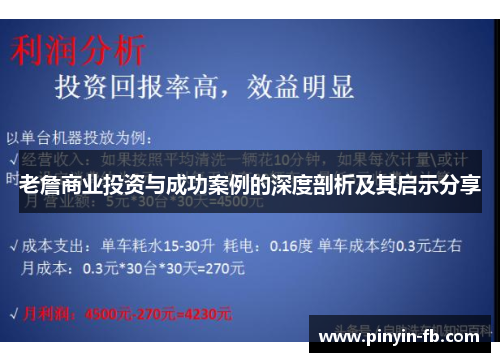 老詹商业投资与成功案例的深度剖析及其启示分享